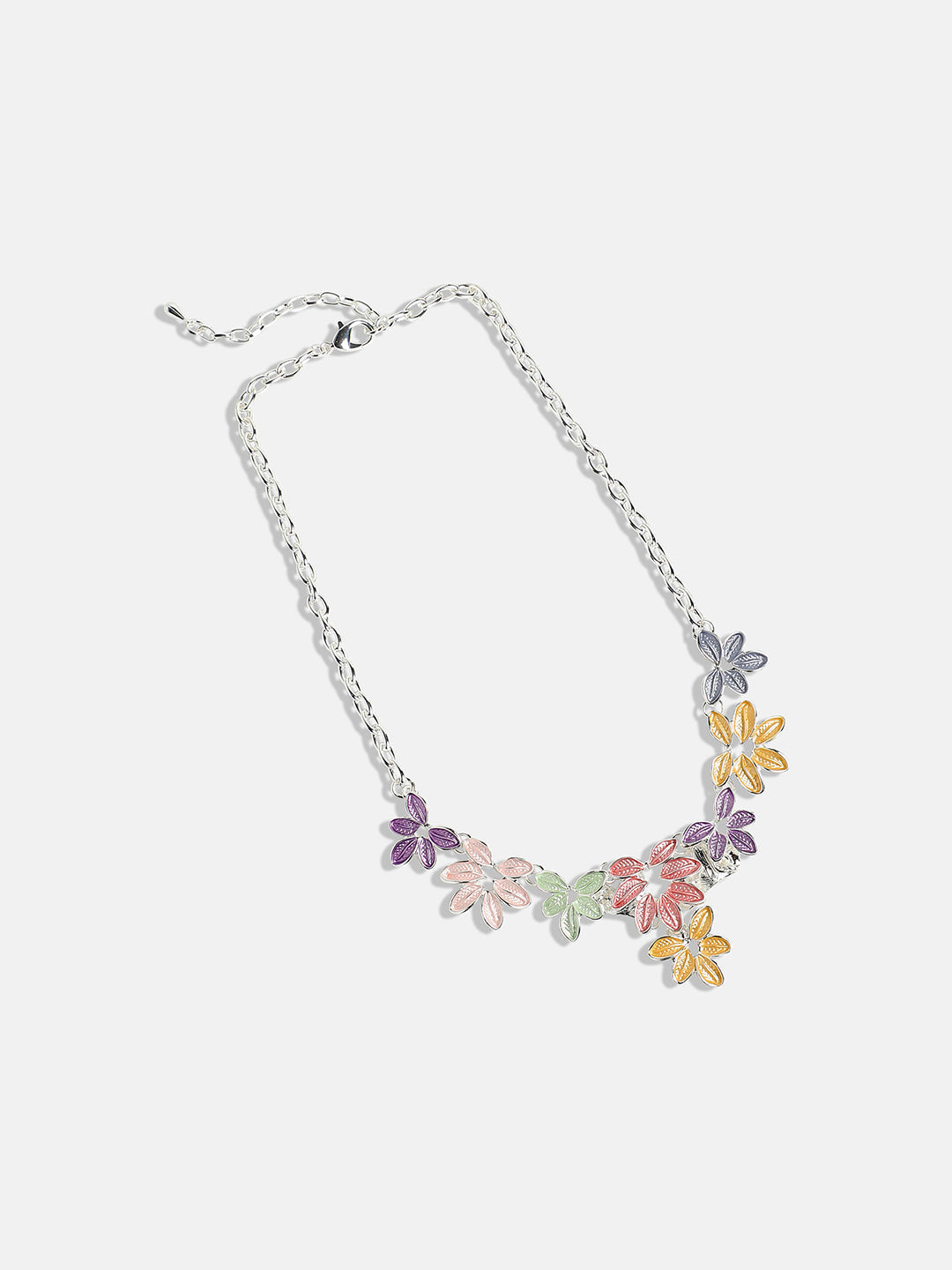 Silver-Plated Pastel Foliage Jewellery Set