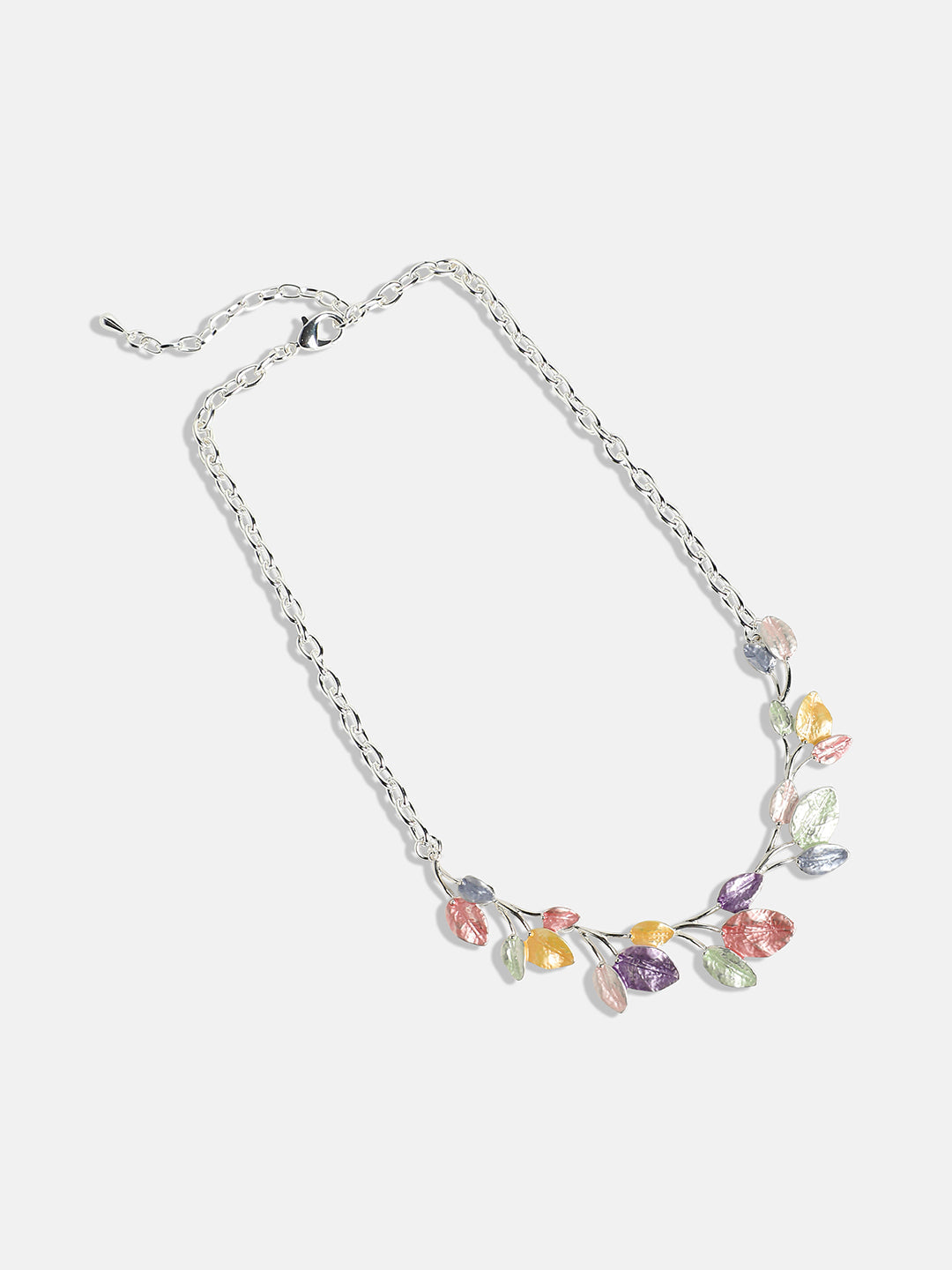 Silver-Plated Pastel Leaf Jewellery Set