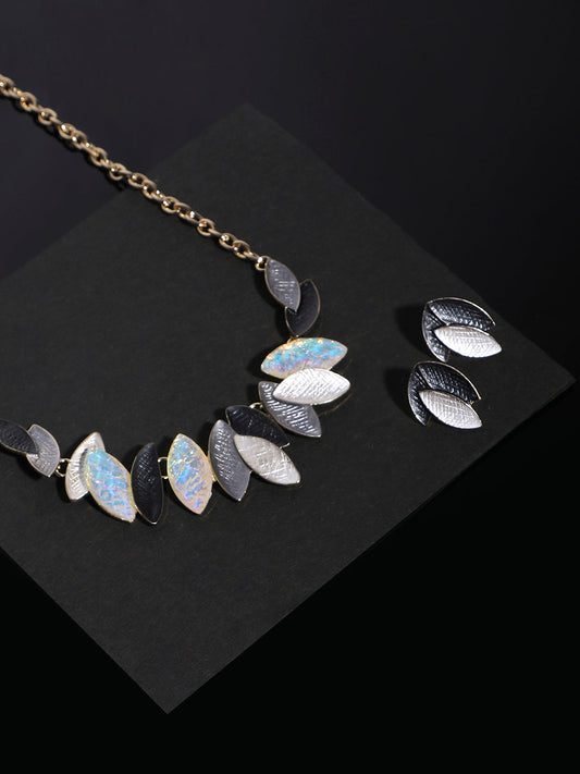 Gold-Plated Lanceolate Jewellery Set