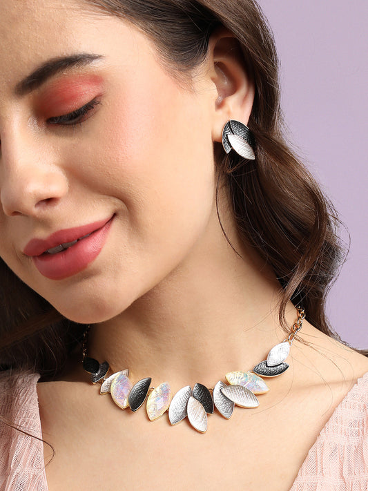 Gold-Plated Lanceolate Jewellery Set
