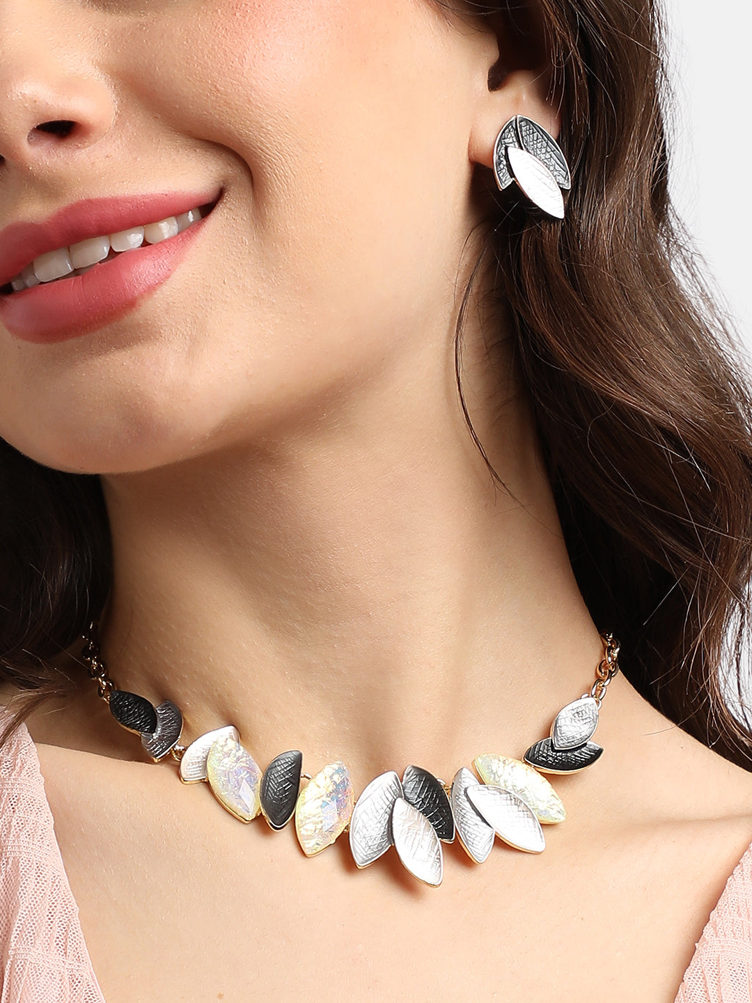 Gold-Plated Lanceolate Jewellery Set