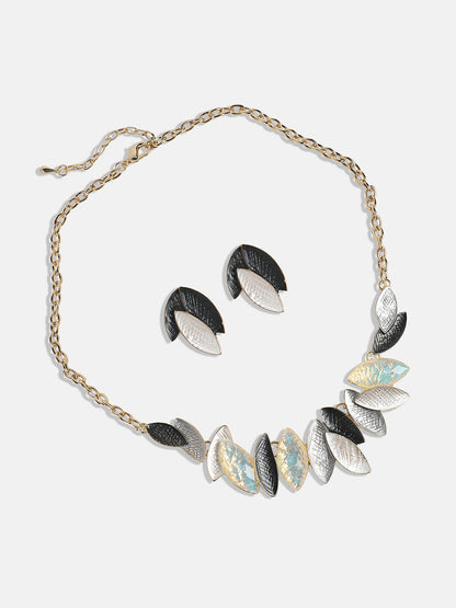 Gold-Plated Lanceolate Jewellery Set