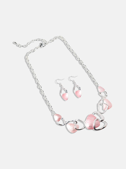 Silver-Plated Abstract Jewellery Set