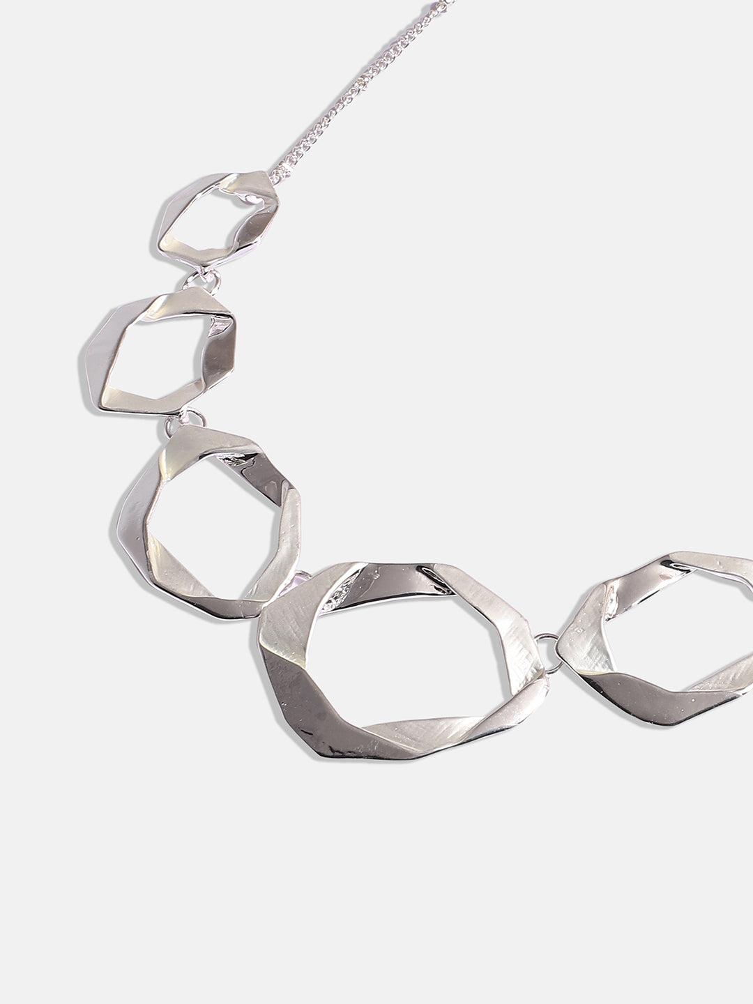 Silver-Plated Twisted Jewellery Set