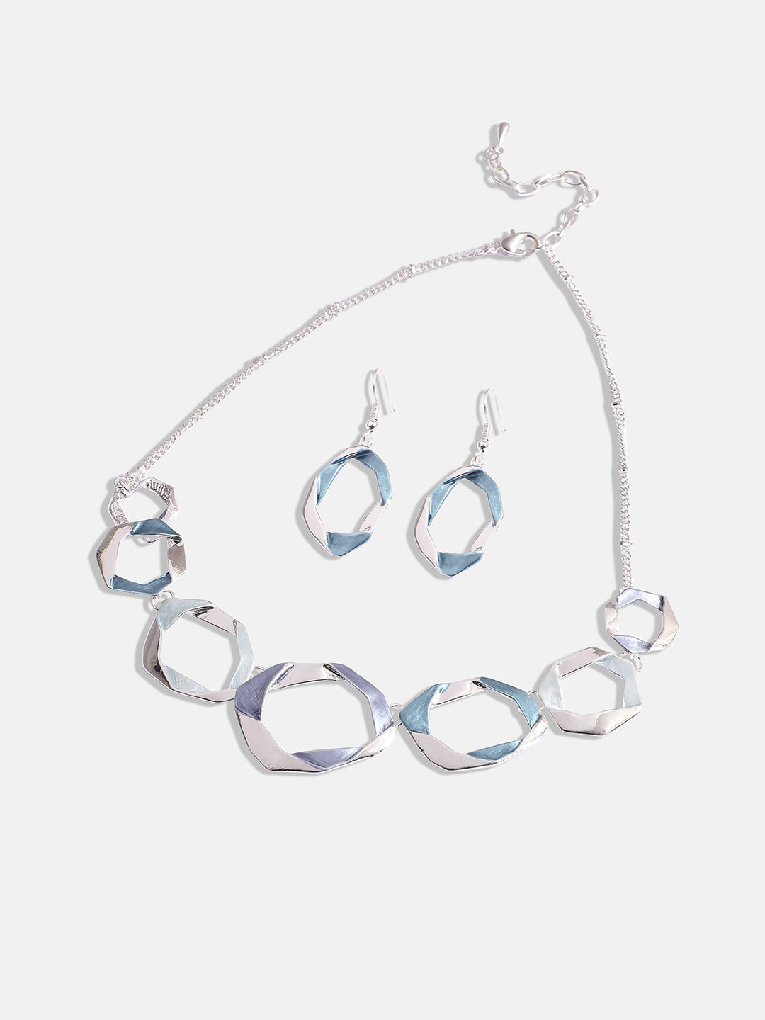 Silver-Plated Twisted Jewellery Set