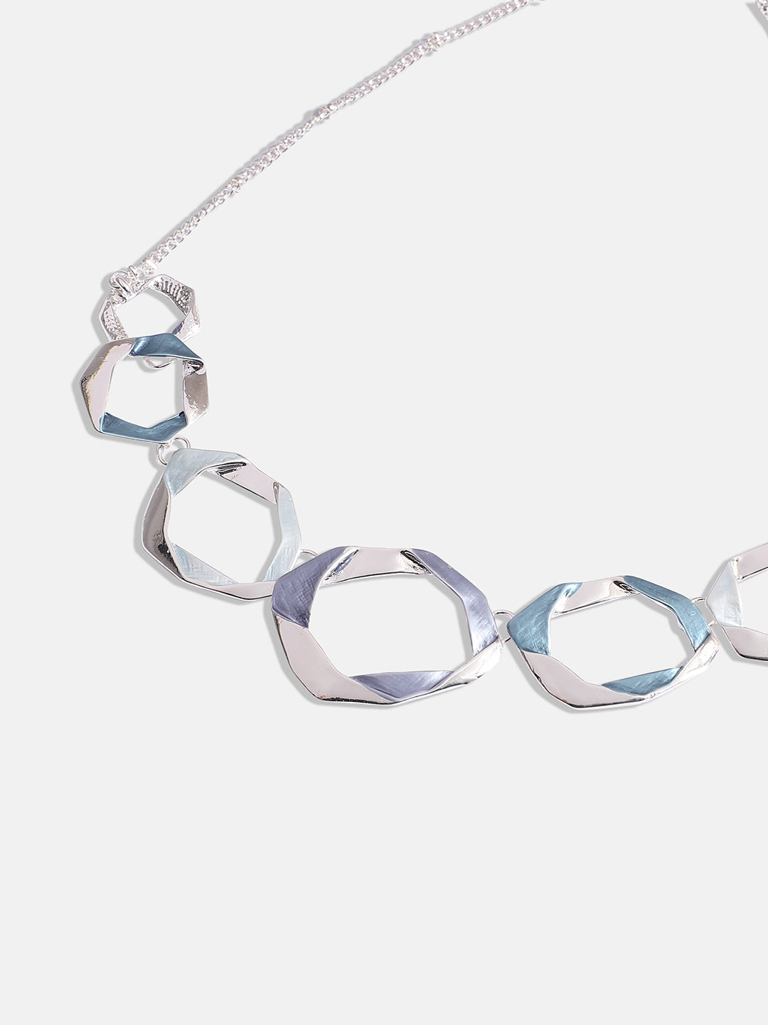 Silver-Plated Twisted Jewellery Set