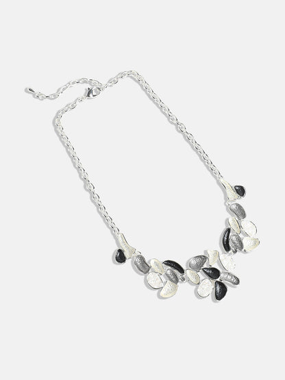 Silver-Plated Dented Abstract Jewellery Set