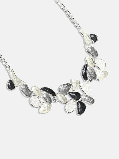 Silver-Plated Dented Abstract Jewellery Set