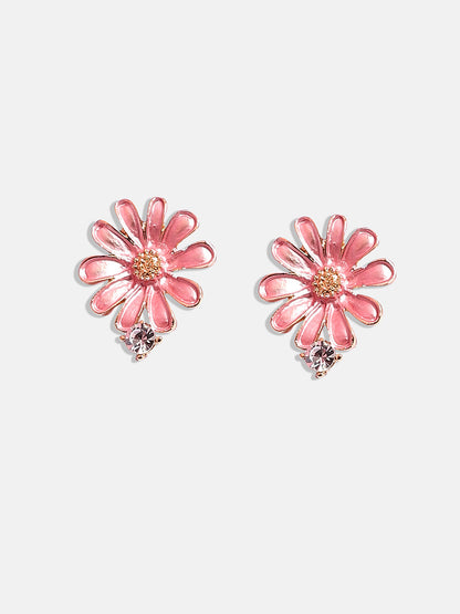 Gold-Plated Pastel Floral Jewellery Set