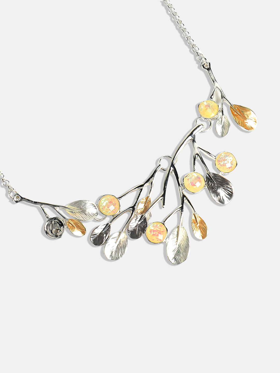 Silver-Plated Foliage Jewellery Set