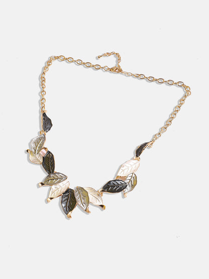 Gold-Plated Leaf Jewellery Set