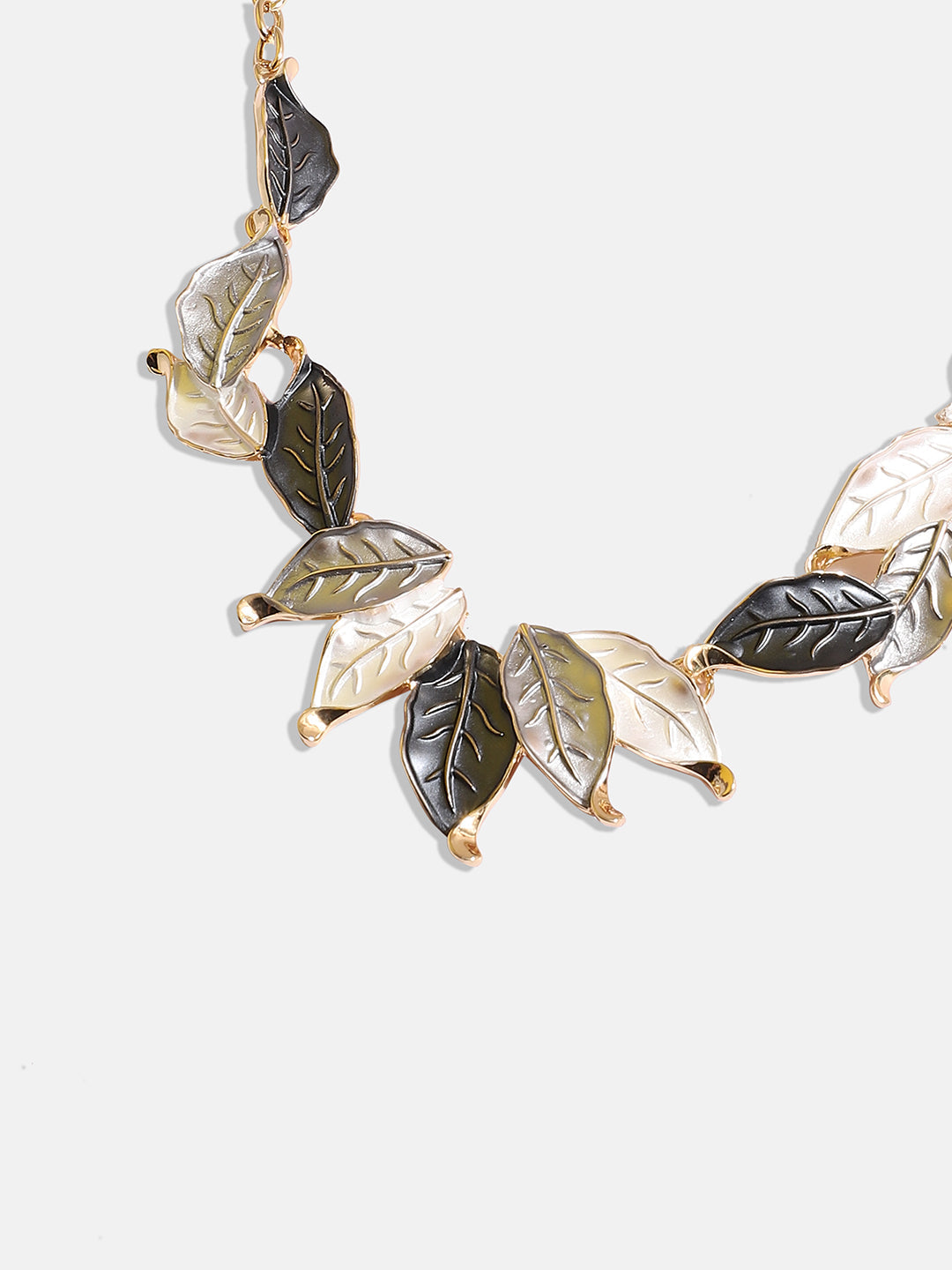 Gold-Plated Leaf Jewellery Set