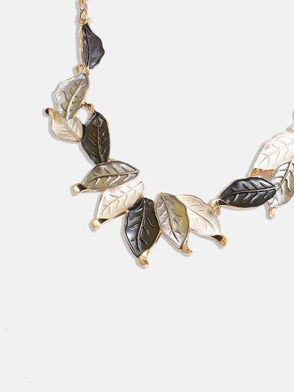 Gold-Plated Leaf Jewellery Set