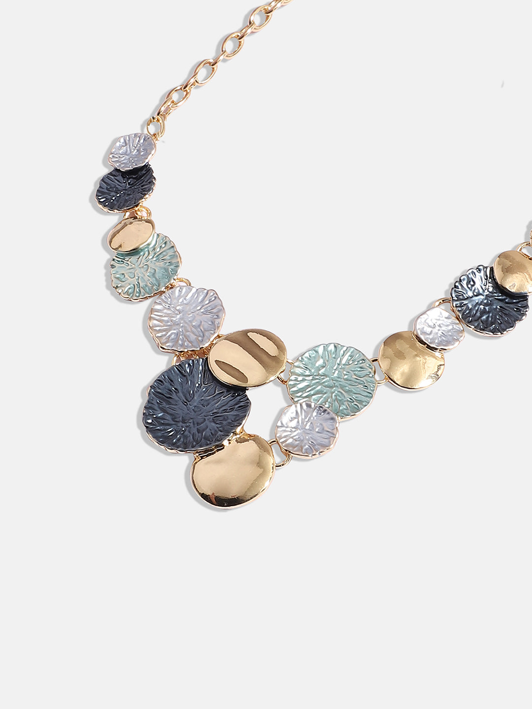 Gold-Plated Dented Jewellery Set