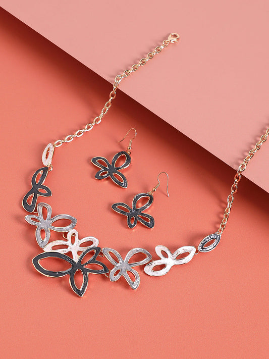 Gold-Plated Butterfly Jewellery Set