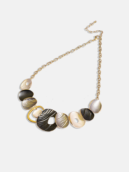 Gold-Plated Textured Abstract Jewellery Set