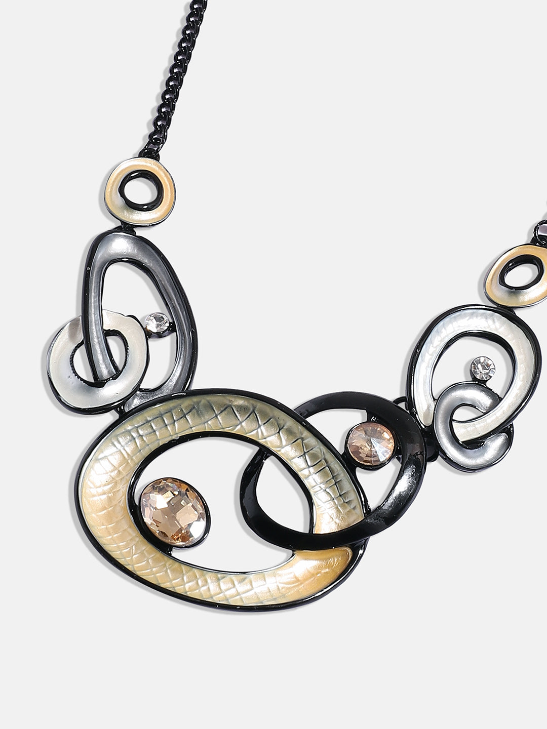 Textured Stone Studded Jewellery Set