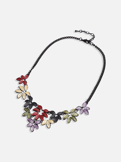 Foliage Necklace Earrings Jewellery Set