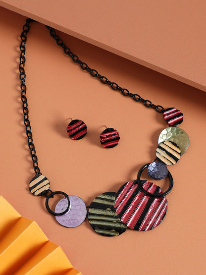 Textured Circular Jewellery Set