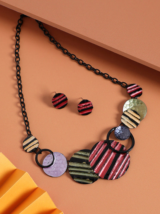 Textured Circular Jewellery Set