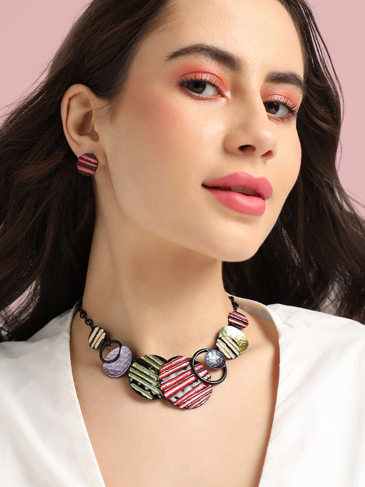 Textured Circular Jewellery Set