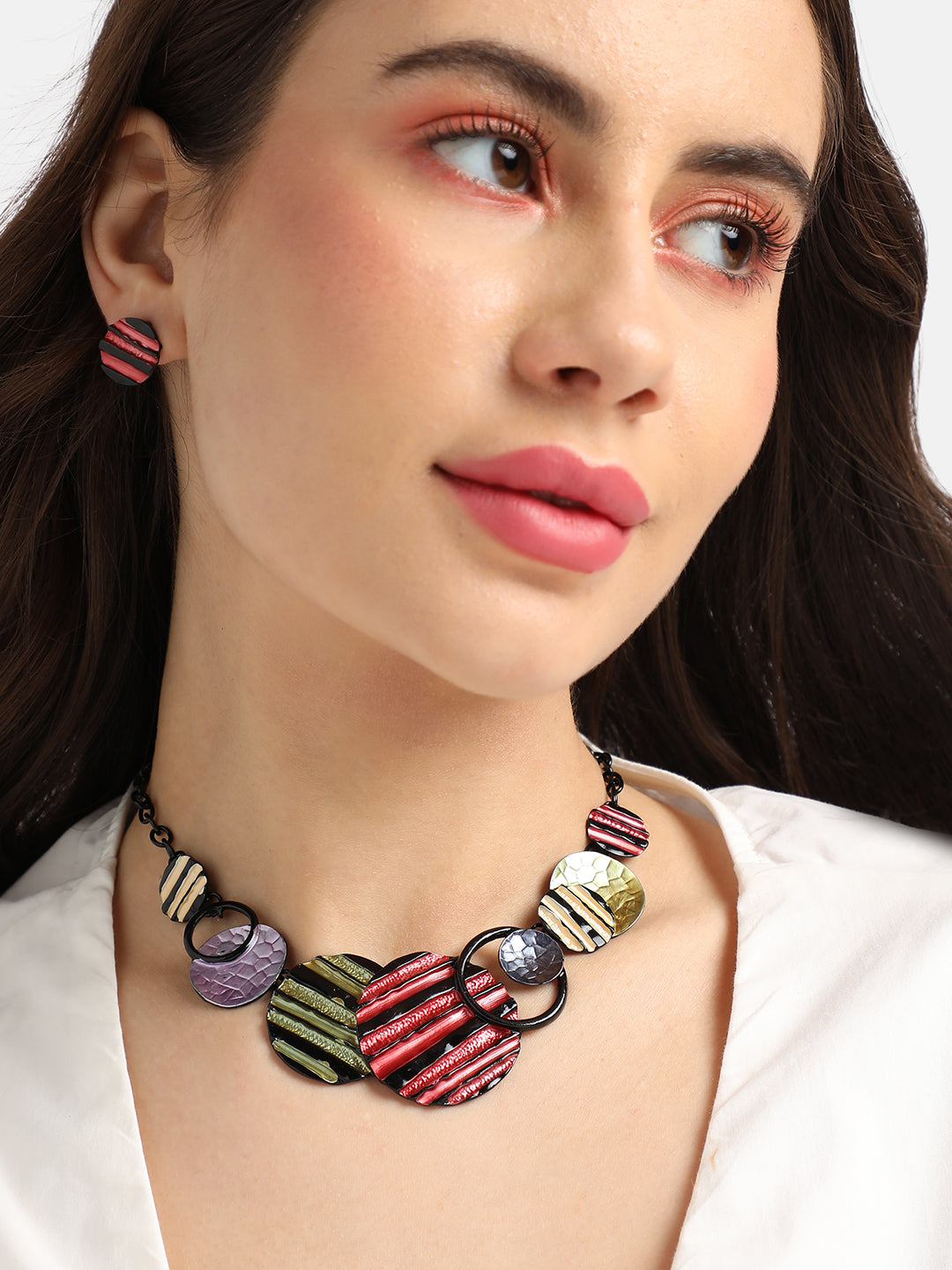 Textured Circular Jewellery Set