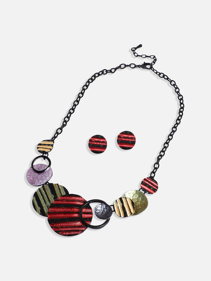 Textured Circular Jewellery Set
