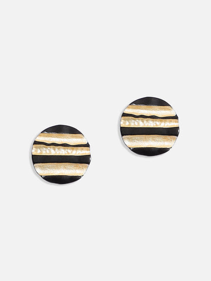 Textured Circular Necklace Earrings Jewellery Set