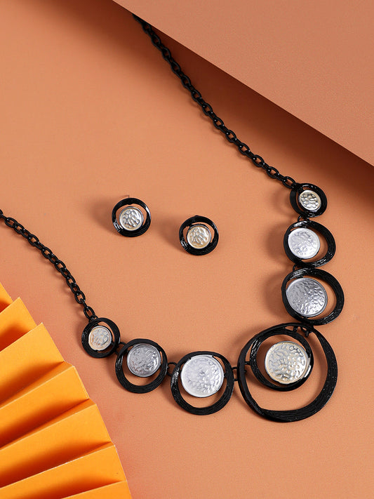 Dented Circular Jewellery Set