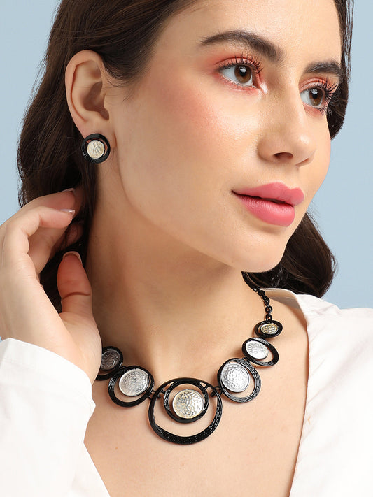 Dented Circular Jewellery Set