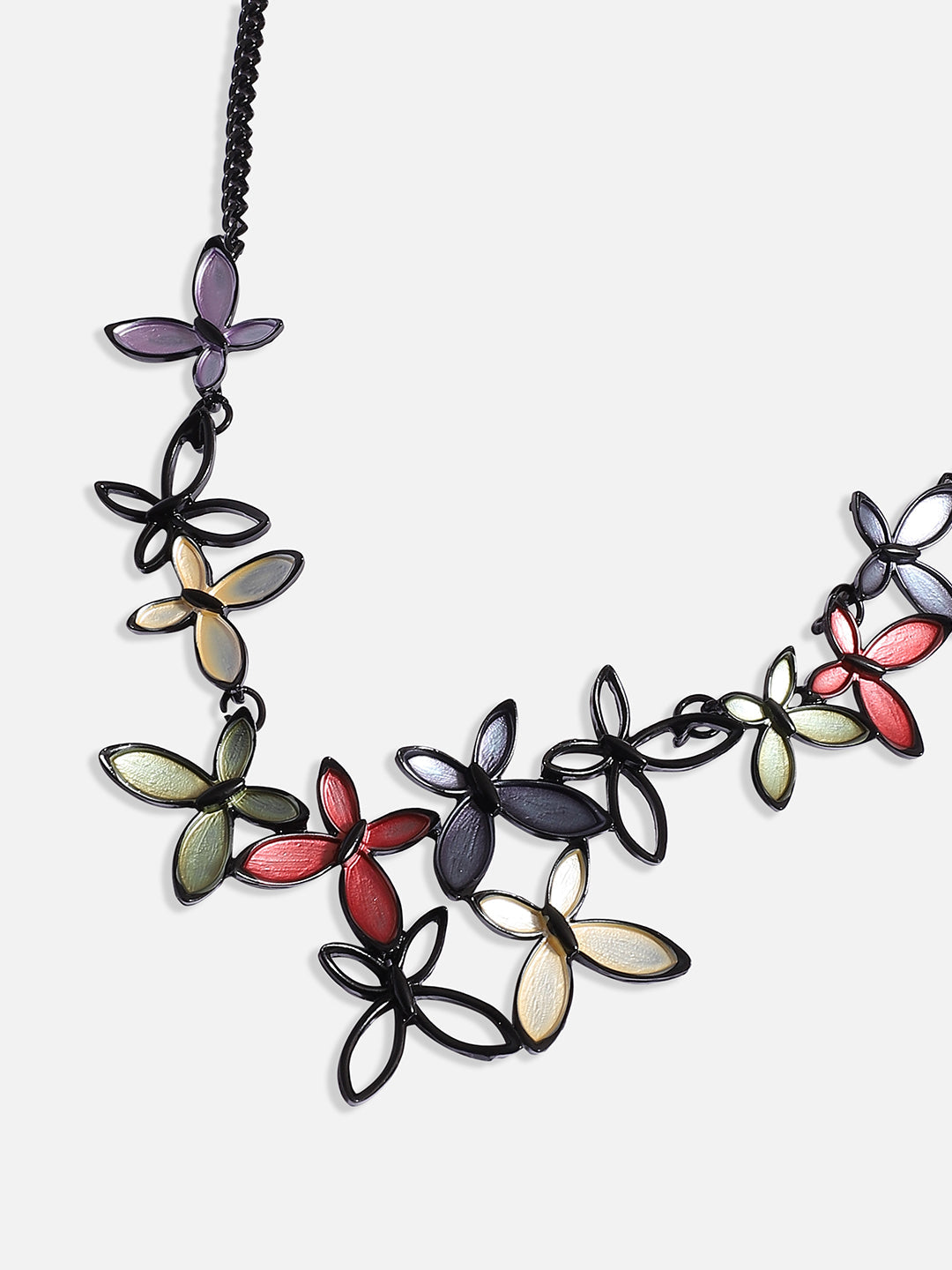 Butterfly Necklace Earrings Jewellery Set