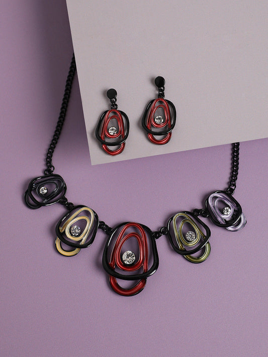 Stone Studded Jewellery Set