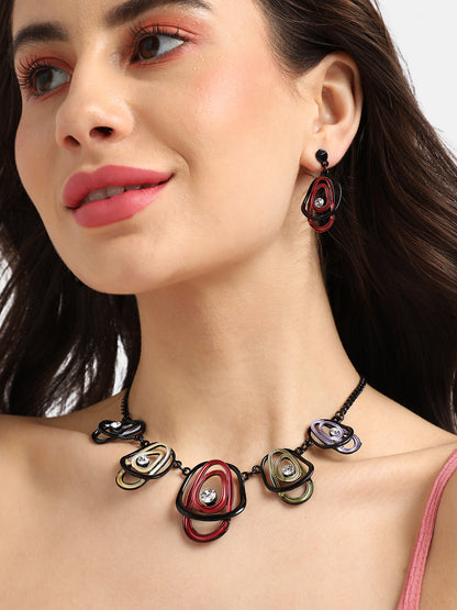 Stone Studded Jewellery Set