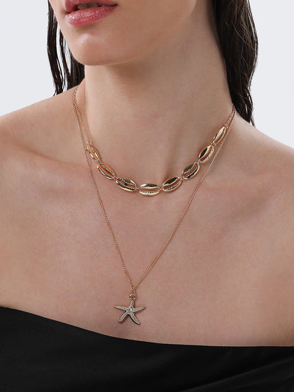 The Bahamas Multi-Layer Necklace - California Gold-SOHINC6044