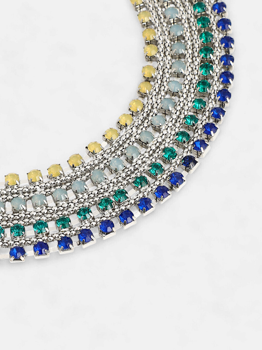 The Egyptian Bijou Statement Necklace - Sapphire Blue & Emerald Green-SOHINC6047