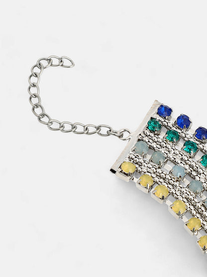 The Egyptian Bijou Statement Necklace - Sapphire Blue & Emerald Green-SOHINC6047