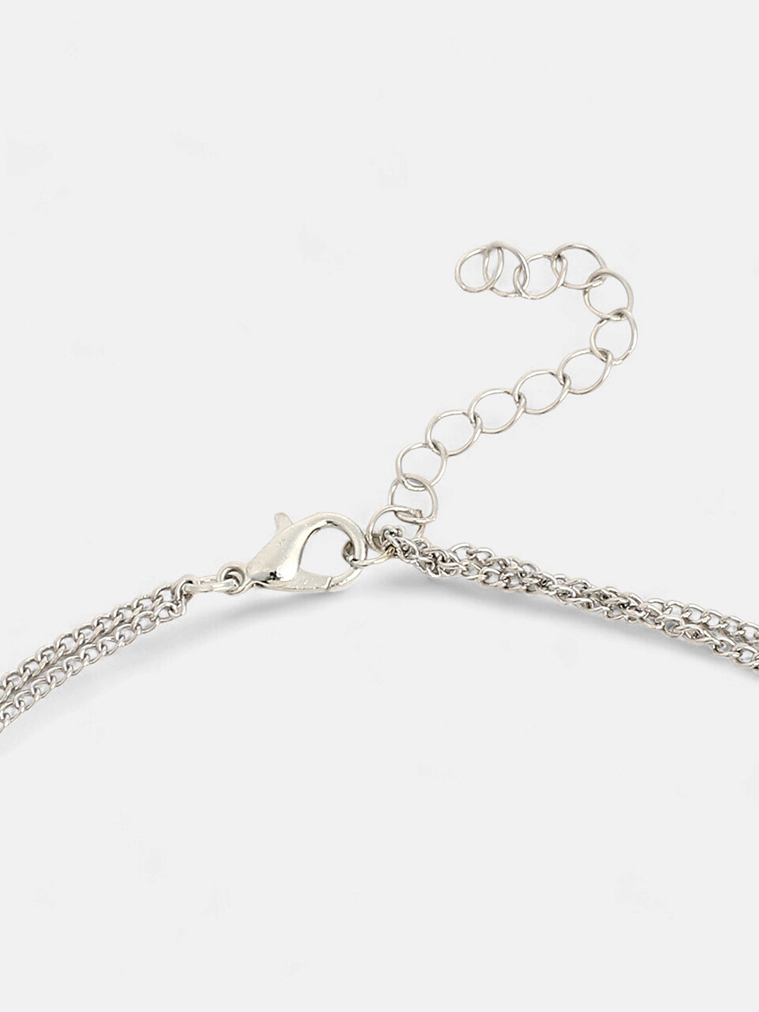 The Cosmo Multi-Layer Necklace - Metallic Silver-SOHINC6051