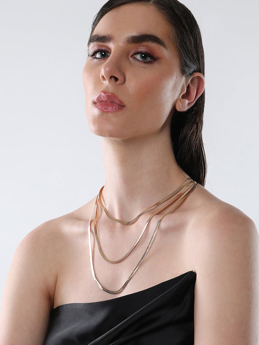 The Snakechain Multi-Layer Necklace - California Gold-SOHINC6061