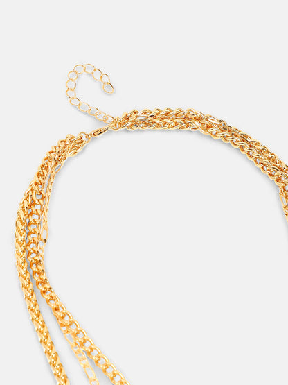 The Interlock Charm Multi-Layer Necklace - California Gold-SOHINC6062