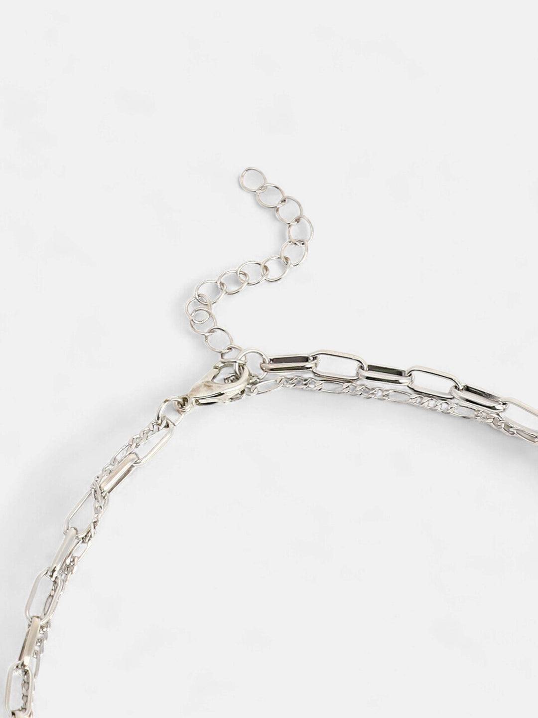 The Sailor's Multi-Layer Necklace - Metallic Silver-SOHINC6063