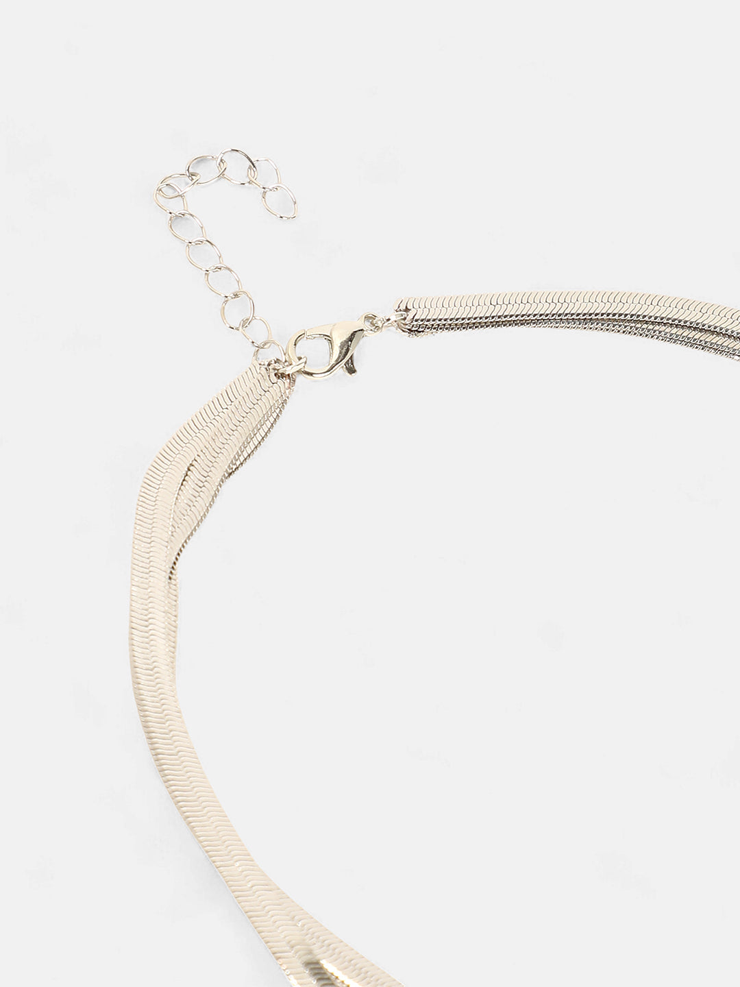 The Snakechain Multi-Layer Necklace - Metallic Silver-SOHINC6065