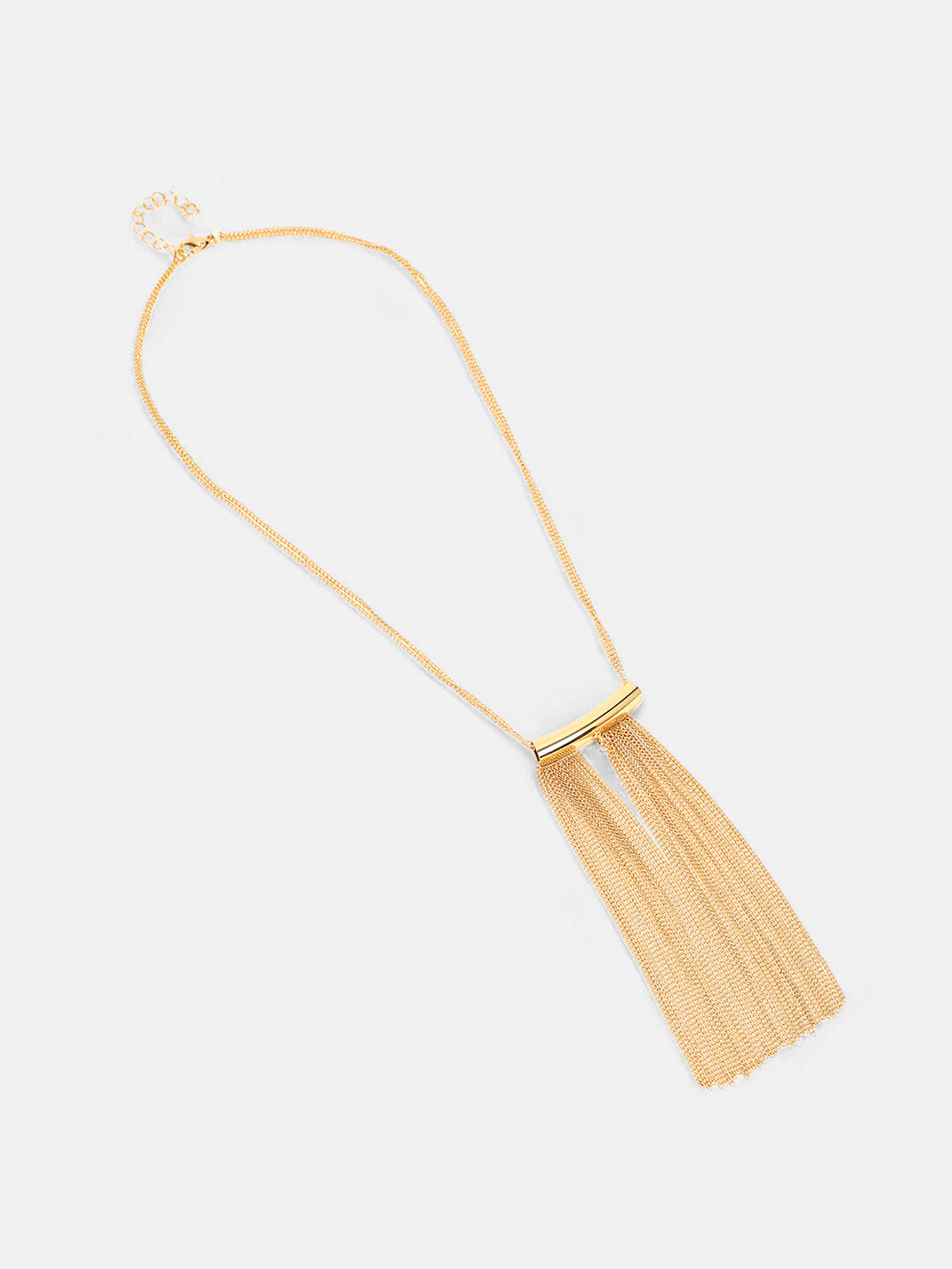 The Hanging Chain Bar Lariat Necklace - California Gold-SOHINC6069