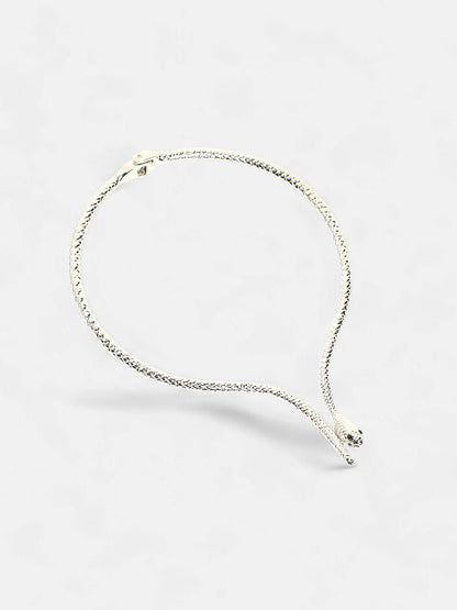The Serpent Torque Necklace - Metallic Silver-SOHINC6072