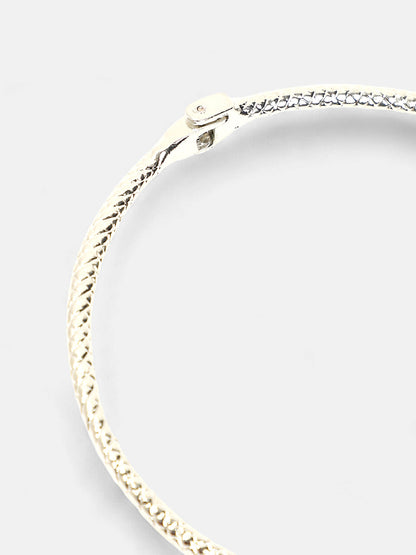 The Serpent Torque Necklace - Metallic Silver-SOHINC6072