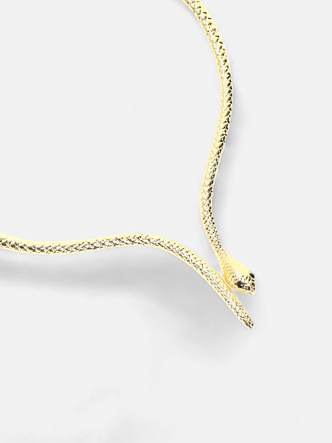 The Serpent Torque Necklace - Antique Gold-SOHINC6073