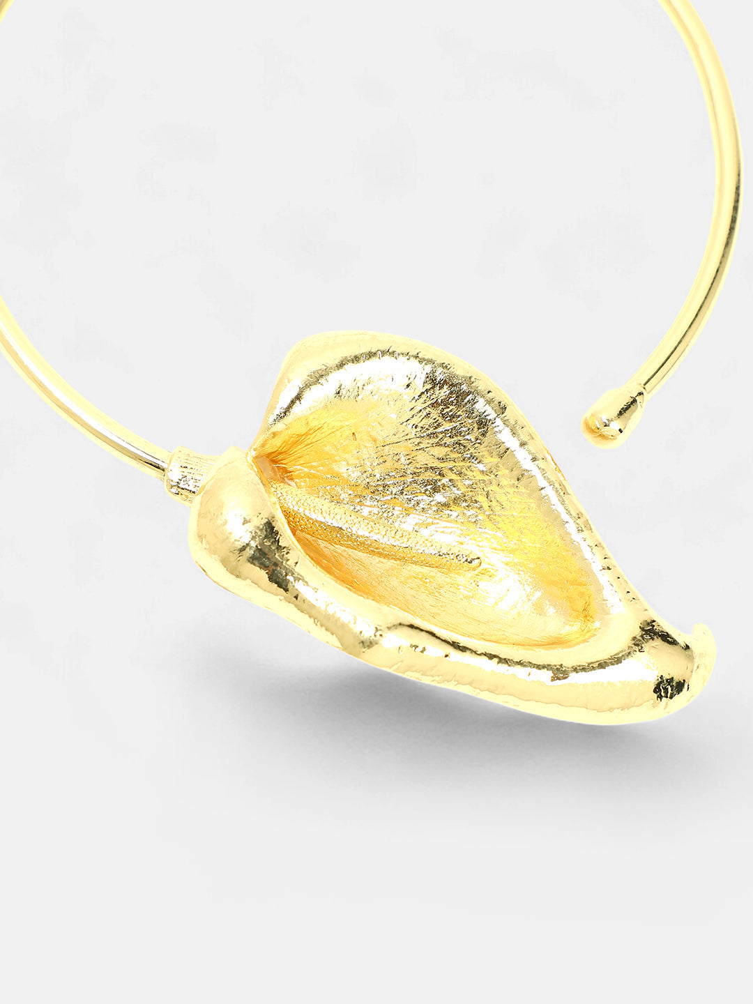 The Water Lily Torque Necklace - Antique Gold-SOHINC6074
