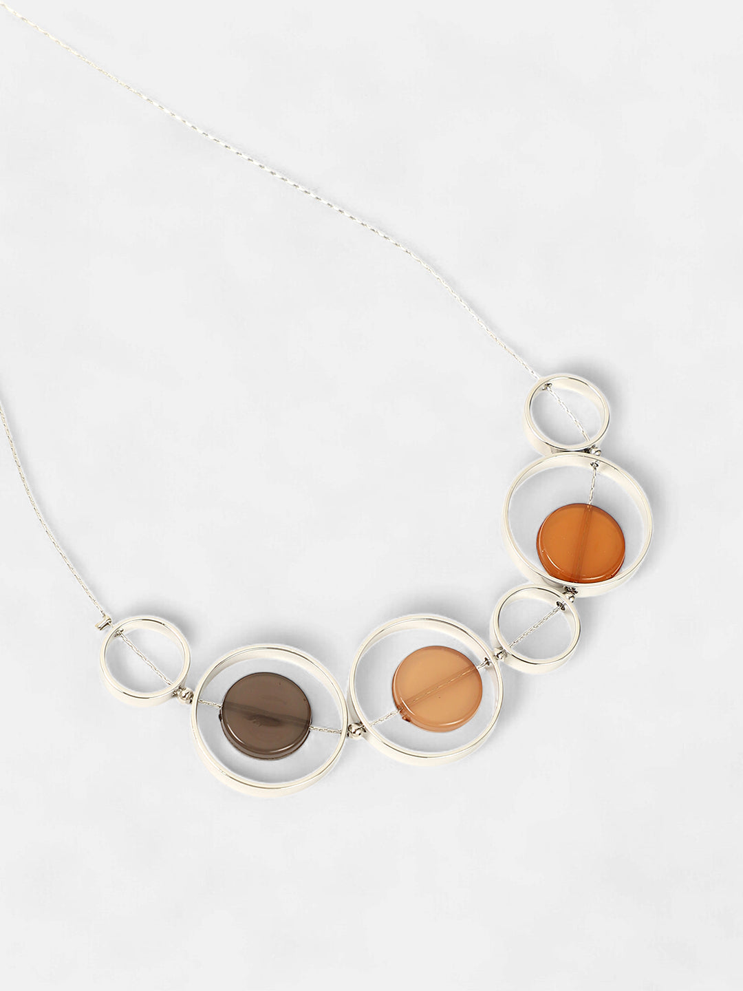 The Orb Collar Necklace - Metallic Silver-SOHINC6076
