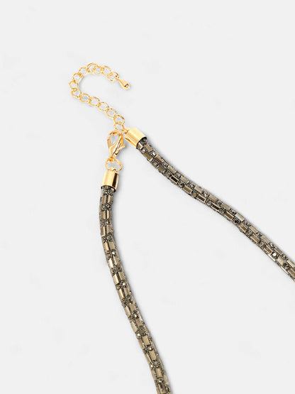 The Mirror Collar Necklace - Antique Gold-SOHINC6078