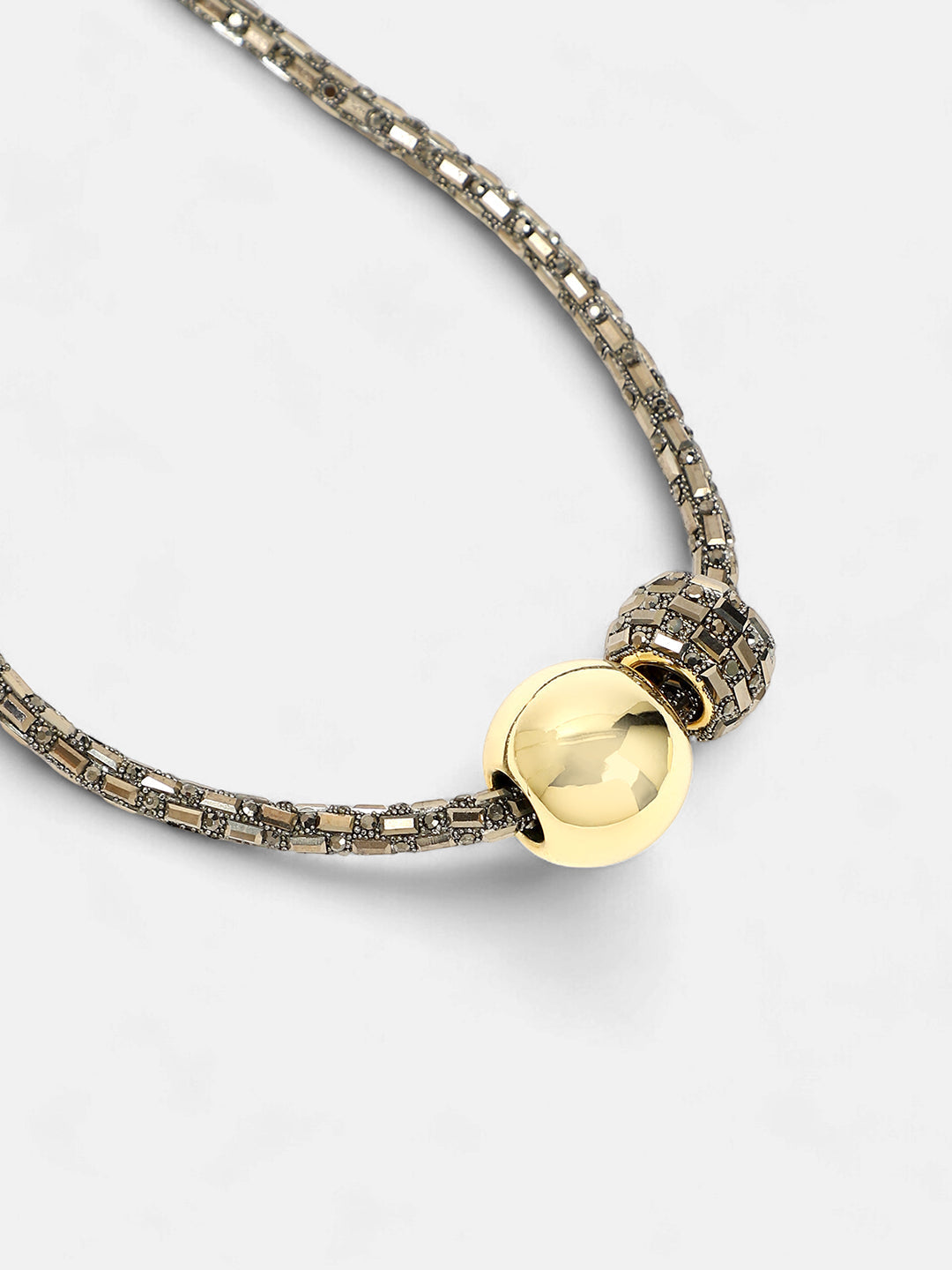 The Mirror Collar Necklace - Antique Gold-SOHINC6078