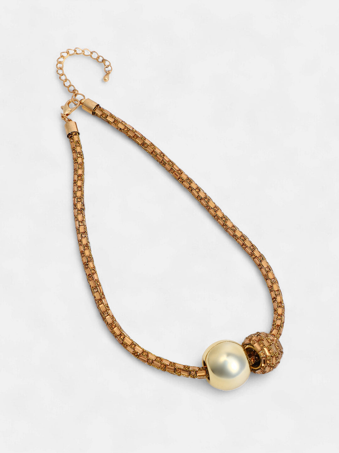 The Mirror Collar Necklace - Amber Gold-SOHINC6079